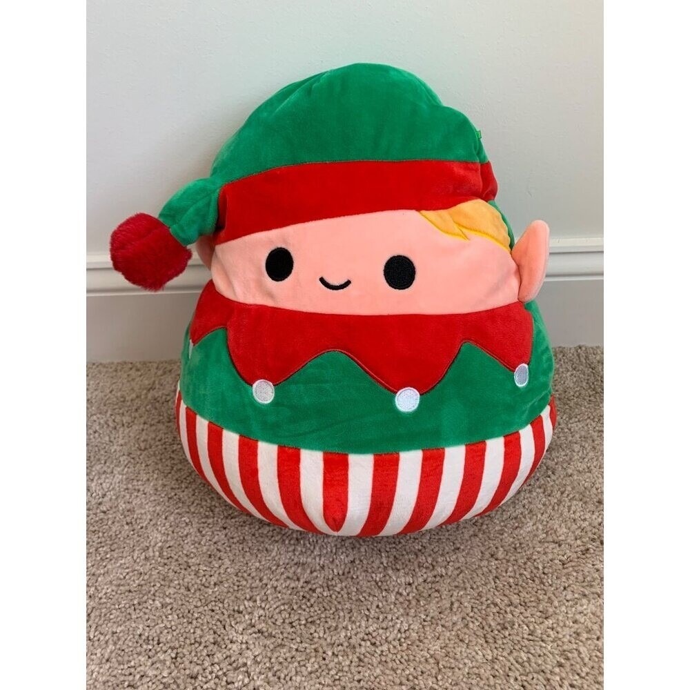 Squishmallows 15"  Christmas Elf Plush Toy - Soft &‎ Cuddly Holiday Decor